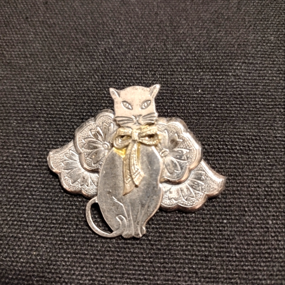 Pewter Cat Brooch/Pendant
